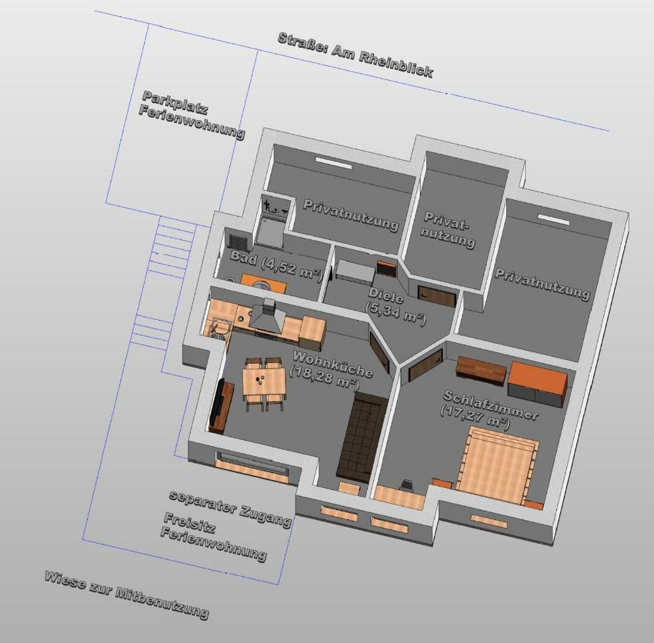 Ferienwohnung 554 - Urbar, Vis-A-Vis Der Loreley Urbar  Exteriör bild